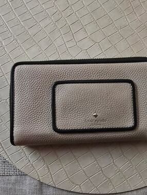 kate spade pebble leather zip wallet